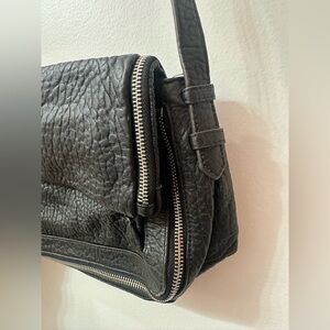Aimee KESTENBERG Black Leather Pebbled Crossbody purse